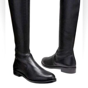 Stuart Weitzmen Black Leather Knee-High Boots size 9 M